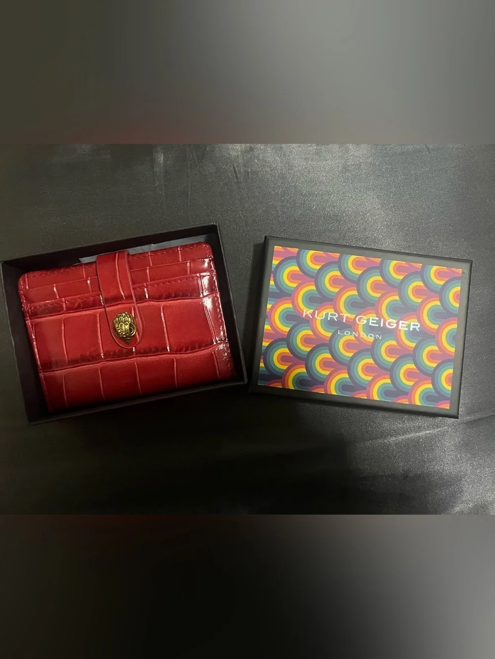 Kurt Geiger Red KENSINGTON DRENCH CARD HOLDER